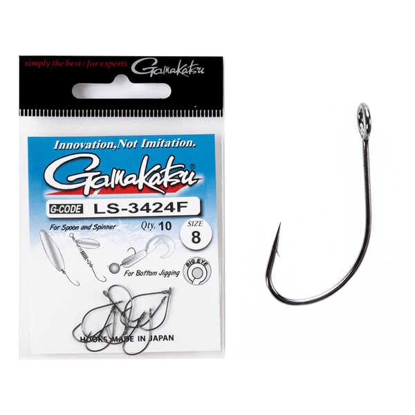 Крючки Gamakatsu LS-3424F New Label Hooks Black разм. 08 (10шт)