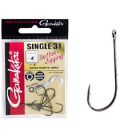 Крючки Gamakatsu Single 31 Hooks Black разм. 04 (6шт)