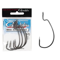 Крючки офсетные Gamakatsu Worm 323 Monster Hooks Black разм. 6/0 (4шт)