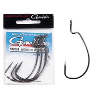 Крючки офсетные Gamakatsu Worm 323 Monster Hooks Black разм. 7/0 (4шт)