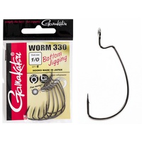 Крючки офсетные Gamakatsu Worm 330 Bottom Jigging Hooks разм. 1/0 (6шт)