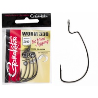 Крючки офсетные Gamakatsu Worm 330 Bottom Jigging Hooks разм. 3/0 (5шт)