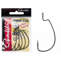 Крючки офсетные Gamakatsu Worm 330 Bottom Jigging Hooks разм. 4/0 (5шт)