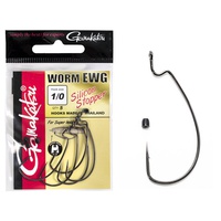 Крючки офсетные Gamakatsu Worm Ewg Hooks Sil Stopper Black разм. 1/0 (5шт)