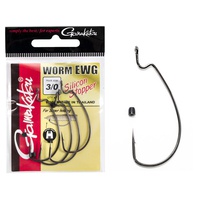 Крючки офсетные Gamakatsu Worm Ewg Hooks Sil Stopper Black разм. 3/0 (4шт)