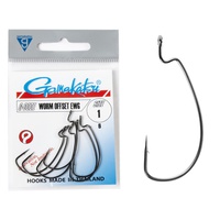 Крючки офсетные Gamakatsu Worm Offset Ewg Hooks Black разм. 01 (6шт)