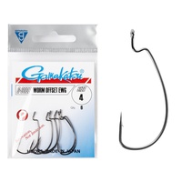 Крючки офсетные Gamakatsu Worm Offset Ewg Hooks Black разм. 04 (6шт)