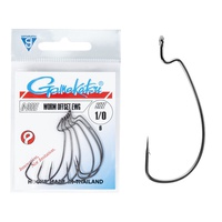 Крючки офсетные Gamakatsu Worm Offset Ewg Hooks Black разм. 1/0 (6шт)