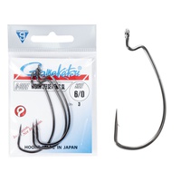 Крючки офсетные Gamakatsu Worm Offset Ewg SL Hooks Black разм. 6/0 (3шт)