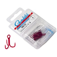 Крючки-тройники Gamakatsu 13R Treble Hooks Red, разм. 06 (10шт)