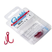 Крючки-тройники Gamakatsu 13R Treble Hooks Red, разм. 12 (10шт)