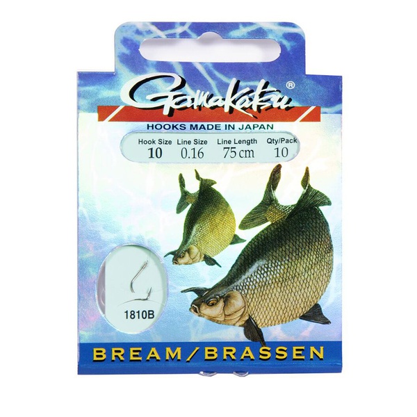 Крючки с поводком Gamakatsu Booklet BR. Feeder 1810B разм. 10-0.16мм/75см (10шт)