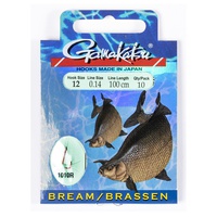 Крючки с поводком Gamakatsu Booklet Bream 1010R разм. 12-0.14мм/100см (10шт)