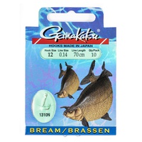 Крючки с поводком Gamakatsu Booklet Bream 1310N разм. 12-0.14мм/70см (10шт)
