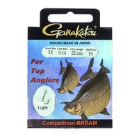 Крючки с поводком Gamakatsu Booklet Bream Com 1100B разм. 12-0.14мм/22см (10шт)