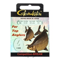 Крючки с поводком Gamakatsu Booklet Bream Com 1100B разм. 14-0.10мм/22см (10шт)