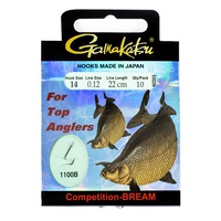Крючки с поводком Gamakatsu Booklet Bream Com 1100B разм. 14-0.12мм/22см (10шт)