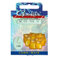 Крючки с поводком Gamakatsu Booklet Corn 1130G разм. 10-0.16мм/75см (10шт)