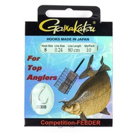 Крючки с поводком Gamakatsu Booklet Feeder Str 2030B разм. 08-0.24мм/80см (10шт)