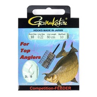 Крючки с поводком Gamakatsu Booklet Feeder Str 2030B разм. 10-0.22мм/80см (10шт)