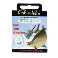 Крючки с поводком Gamakatsu Booklet Feeder Str 2030B разм. 12-0.20мм/80см (10шт)