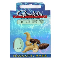 Крючки с поводком Gamakatsu Booklet Maggots 1010B разм. 14-0.12мм 60см (10шт)