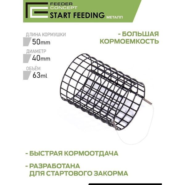 Набор фидерных кормушек Feeder Concept Start Feeding (30мм/40мм/50мм) 3шт