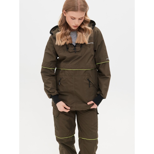 Костюм женский Huntsman Антигнус-люкс (с ловушками и пыльниками) хаки, тк. Сорочка