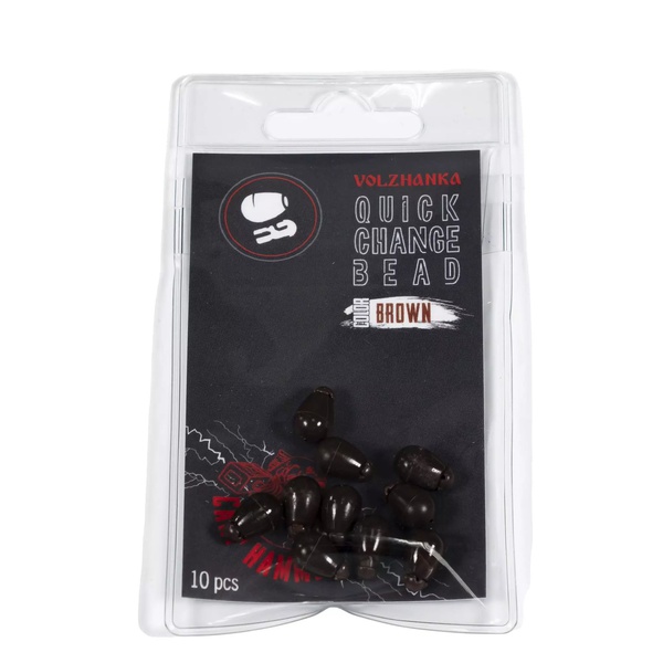Бусина-быстросъем Волжанка Quick Change Bead L (10 шт) brown