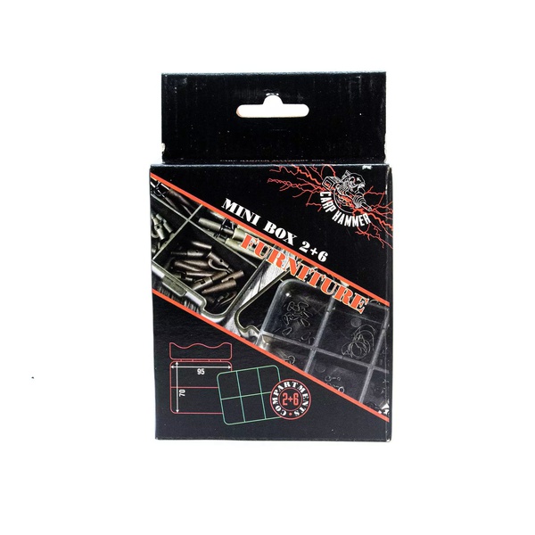 Коробка рыболовная Волжанка Carp Hammer Mini Furniture box (двухъярусная) 2+6 отделений