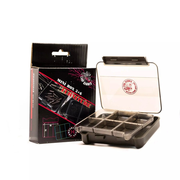 Коробка рыболовная Волжанка Carp Hammer Mini Furniture box (двухъярусная) 3+6 отделений