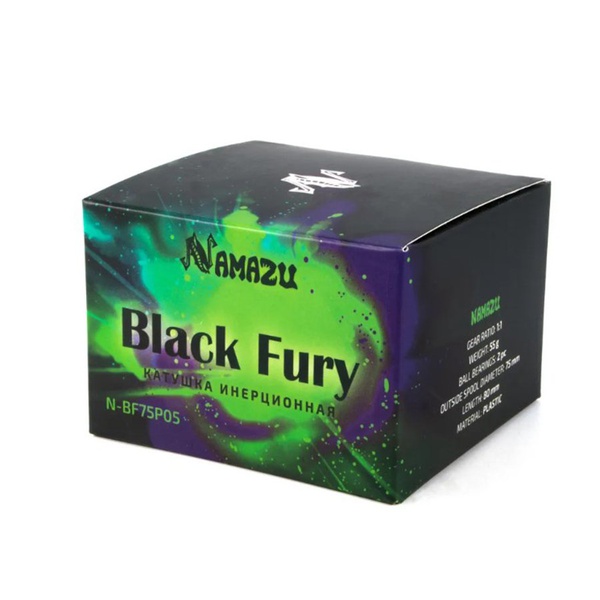 Катушка инерционная Namazu Black Fury (2 подшипника) d - 7,5 см