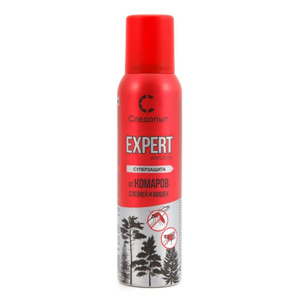Репеллент Следопыт Expert 8 часов защиты от комаров, слепней и мошек (аэрозоль, 150 мл)