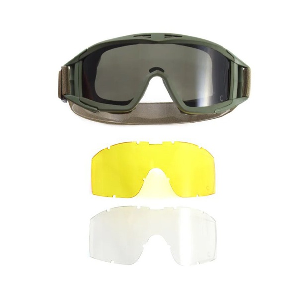 Очки защитные Следопыт Tactic со сменными линзами: grey, yellow, clear