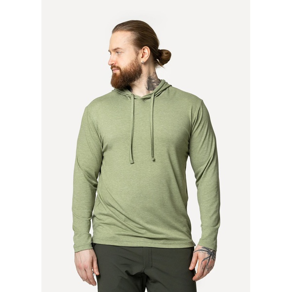 Футболка Сплав Soul L/S (с капюшоном) зеленый меланж