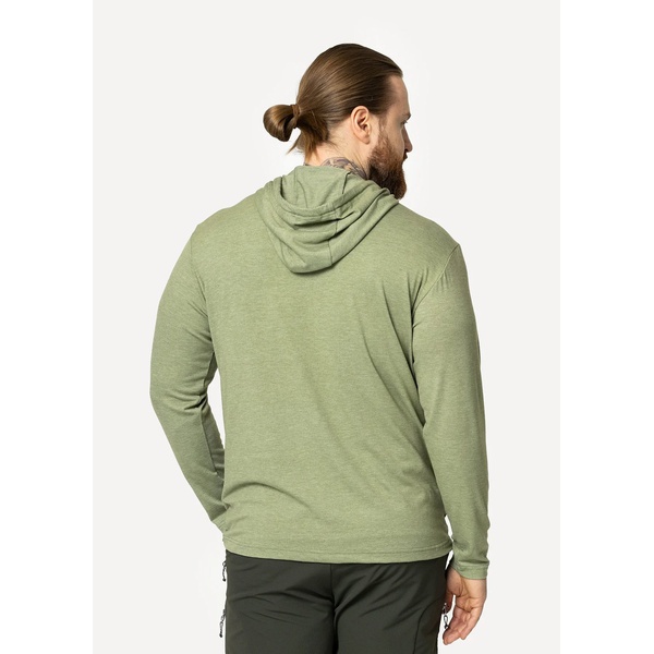 Футболка Сплав Soul L/S (с капюшоном) зеленый меланж