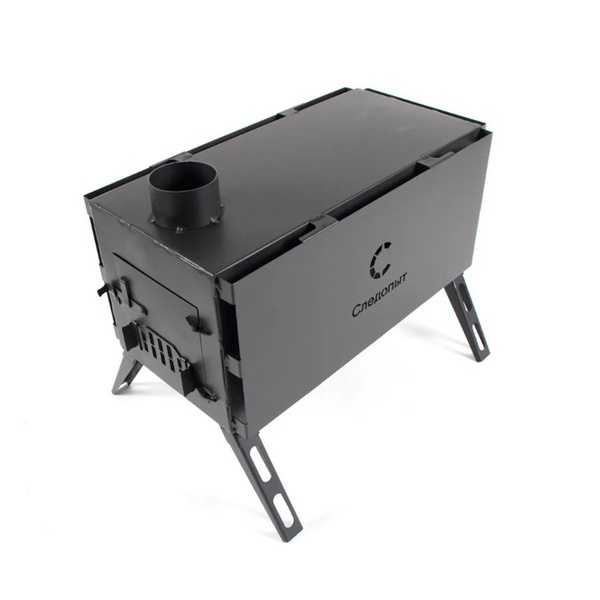 Печь дровяная Следопыт Light (с экранами и угловыми трубами) большая