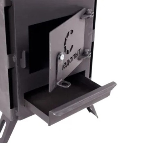 Печь дровяная Следопыт Heavy (с экранами, угловыми трубами и грибком) средняя