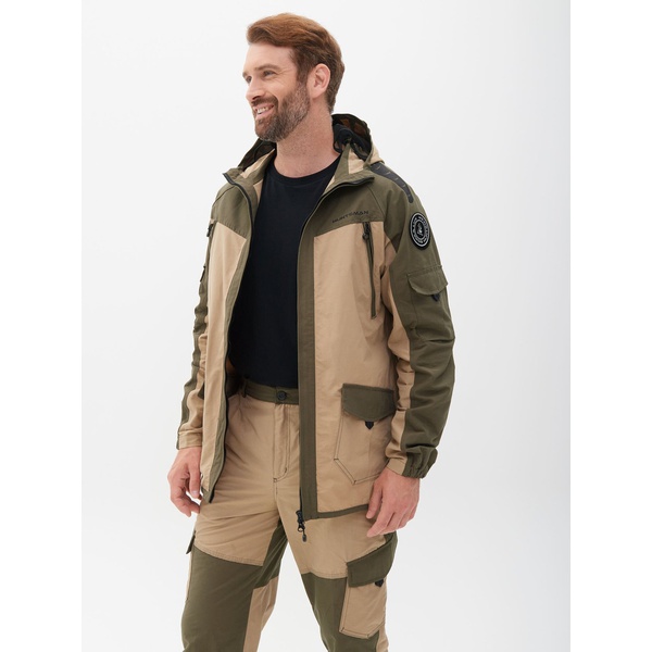 Костюм летний Huntsman Горка-Люкс хаки/песок, тк. Nilon/Cotton рип-стоп