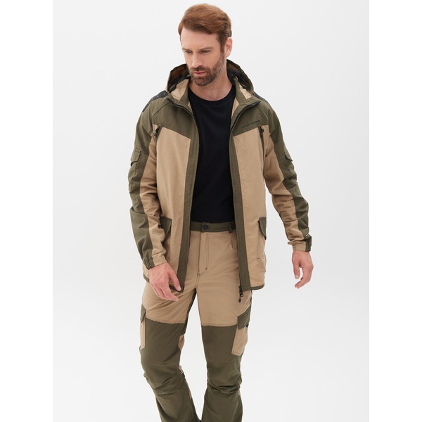 Костюм летний Huntsman Горка-Люкс хаки/песок, тк. Nilon/Cotton рип-стоп