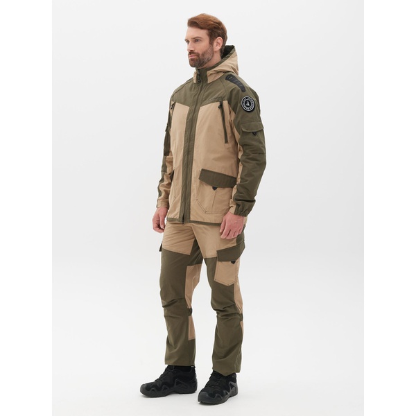 Костюм летний Huntsman Горка-Люкс хаки/песок, тк. Nilon/Cotton рип-стоп
