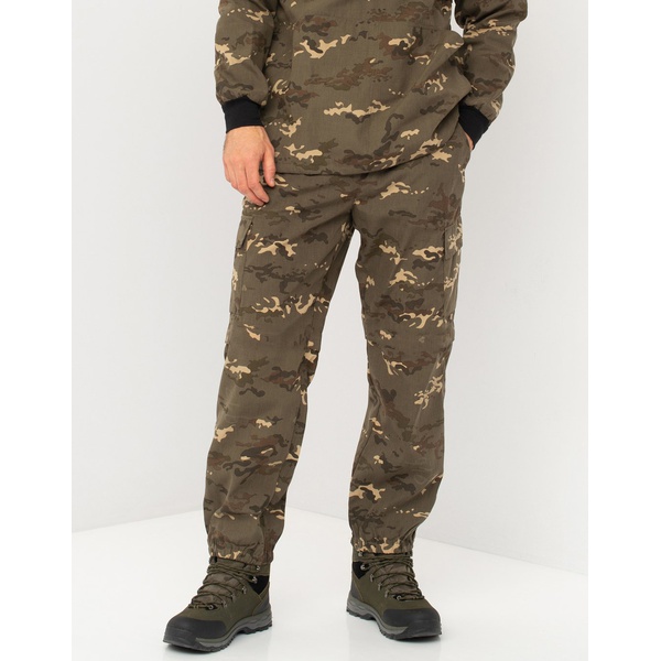 Брюки Huntsman Антигнус Чёрный мультикам, тк. смесовая