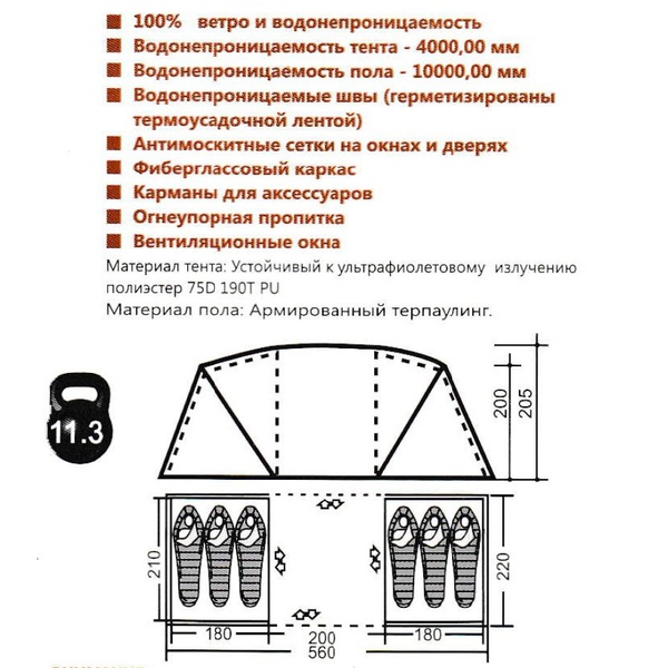 Палатка Indiana Twin 6 New