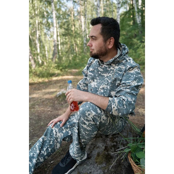 Костюм Taygerr Антиклещ серая цифра, тк. тиси