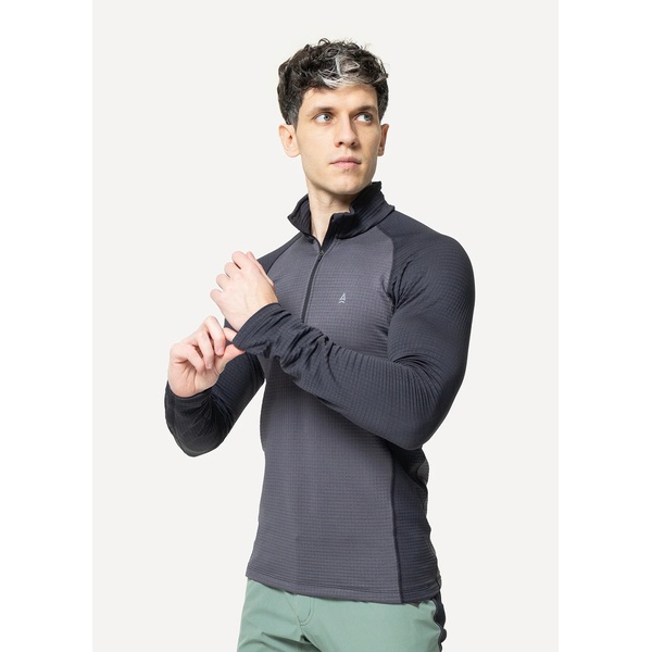 Термофутболка Сплав Active Polartec Power Grid L/S мод 2 антрацит-серый