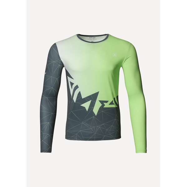 Лонгслив Сплав Logo L/S (беговой) зеленый/серый