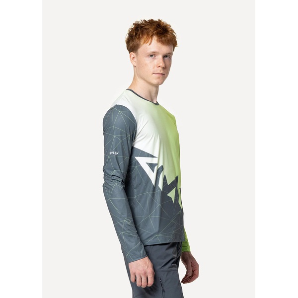 Лонгслив Сплав Logo L/S (беговой) зеленый/серый