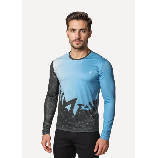 Лонгслив Сплав Logo L/S (беговой) синий/серый