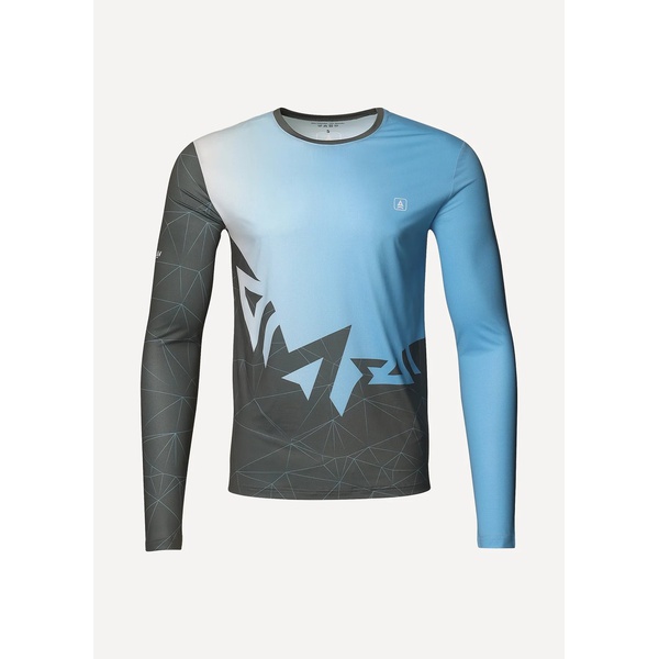 Лонгслив Сплав Logo L/S (беговой) синий/серый