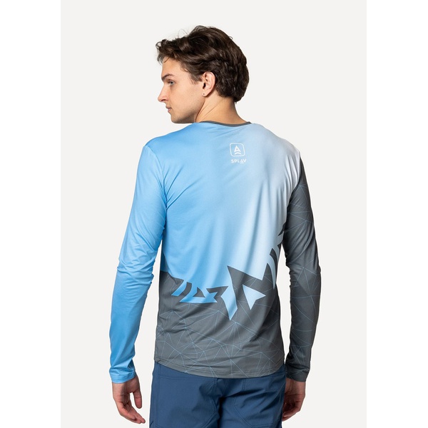 Лонгслив Сплав Logo L/S (беговой) синий/серый